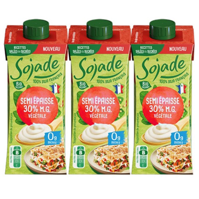 Photo de produit pour Crème cuisine soja semi-épaisse 30% MG UHT 3x20cl