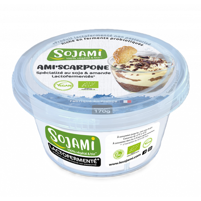 Photo de produit pour Ami'scarpone, spécialité au soja et amande lactofermentées 170g
