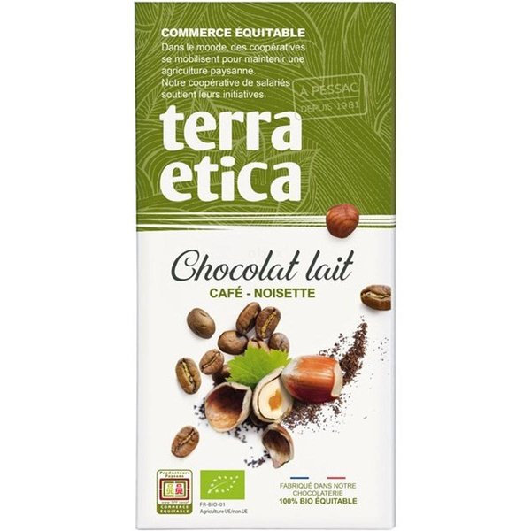 Photo de produit pour Tablette chocolat lait café noisette 100g