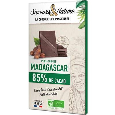 Photo de produit pour Chocolat noir 85% de cacao origine Madagascar 80g