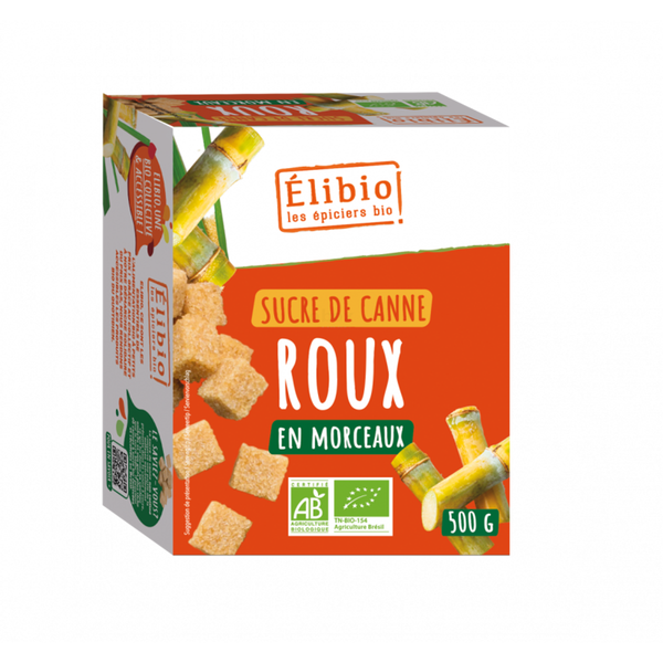 Photo de produit pour Sucre de canne roux en morceaux 500g