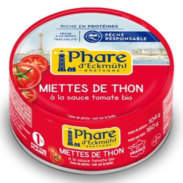 Photo de produit pour Miettes de thon à la tomate 160g