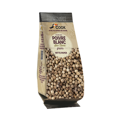 Photo de produit pour Poivre blanc en grains éco-recharge 50g