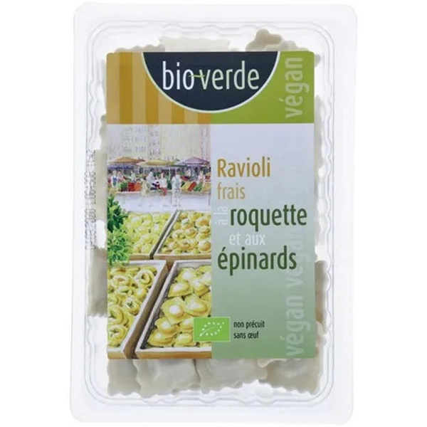 Photo de produit pour Ravioli à la roquette et épinards, végan 250g