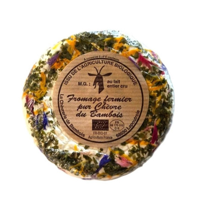 Photo de produit pour Fromage pur chèvre frais aux fleurs - Bambois - 150g
