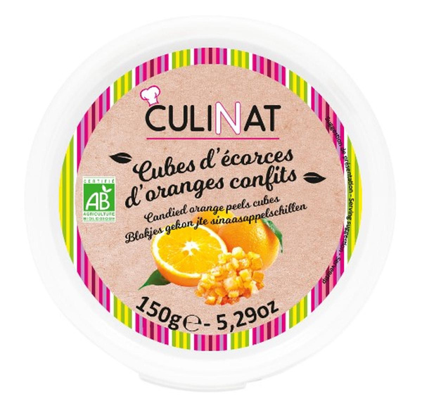 Photo de produit pour Cubes d'écorces d'oranges confites 150g