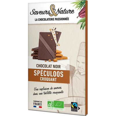 Photo de produit pour Chocolat noir spéculoos 80g