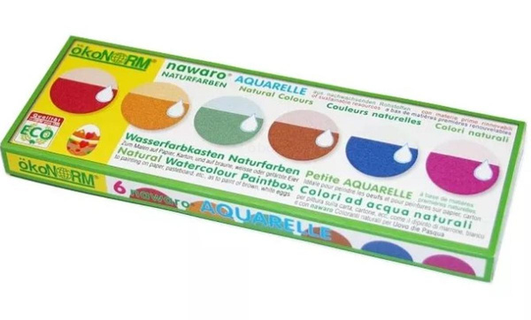 Photo de produit pour Boite de Peinture à l'eau Aquarelle enfant 6 couleurs avec pinceau