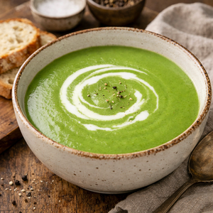 KI generiert: Das Bild zeigt ein gebackenes Gericht aus Kartoffeln und möglicherweise weiteren Zutaten wie Zwiebeln und Gemüse in einer rechteckigen Form. Eine Gabel und ein Löffel liegen darauf.