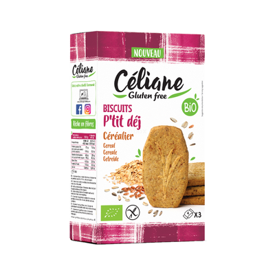 Photo de produit pour Biscuit petit-déjeuner céréalier sans gluten 140g