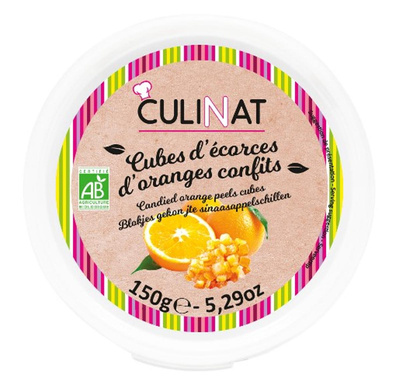 Photo de produit pour Cubes d'écorces d'oranges confites 150g