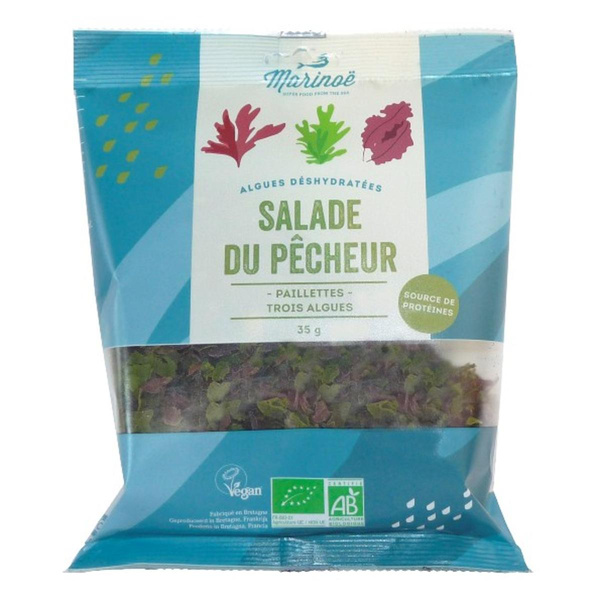 Photo de produit pour Salade du pêcheur 35g (dulse, laitue de mer, nori) cueillette sauvage