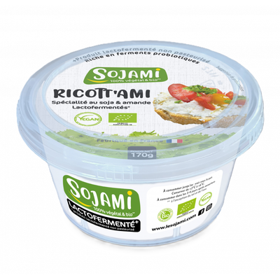 Photo de produit pour Ricott'ami, spécialité au soja et amande lactofermentées 170g