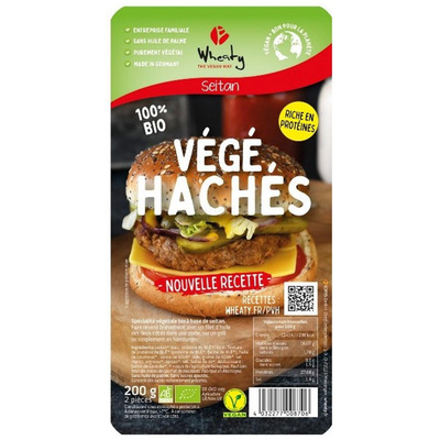 Photo de produit pour Steack Végé-Hachés x2, à base de Seitan 200g