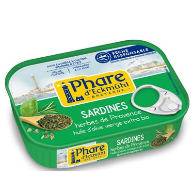 Photo de produit pour Sardine herbes de Provence huile olive 135g
