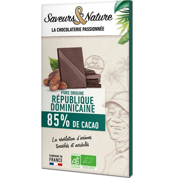 Photo de produit pour Chocolat noir 85% Républicaine Dominicaine 80g