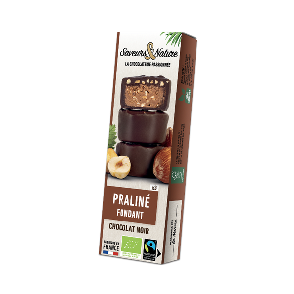 Photo de produit pour Rocher praliné noisette chocolat noir 3x15g