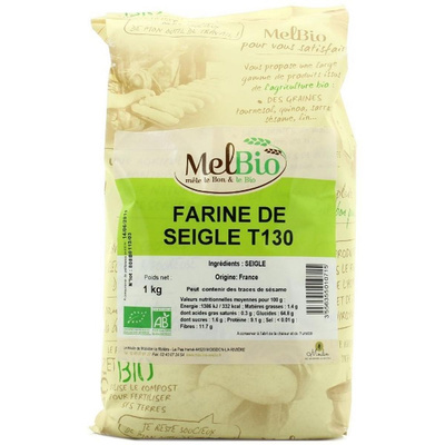 Photo de produit pour Farine de Seigle complète (T103) 1kg