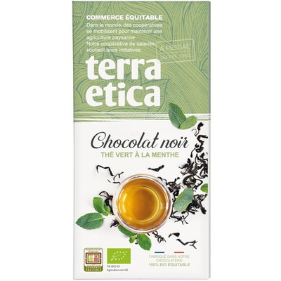 Photo de produit pour Tablette chocolat noir thé vert menthe 100g