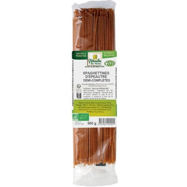Photo de produit pour Spaghettine d'épeautre demi-complète 500g