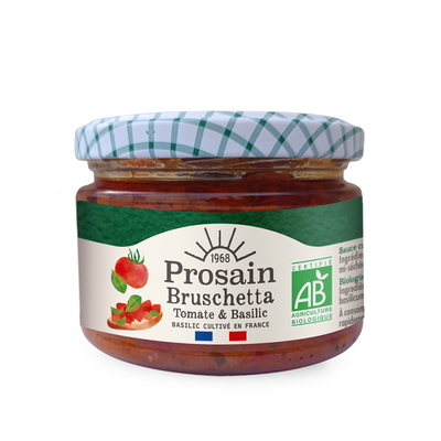 Photo de produit pour Bruschetta tomate et basilic 220g