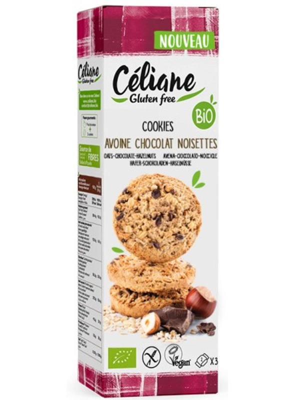 Photo de produit pour Cookies avoine chocolat noisette, végan s. gluten 120g