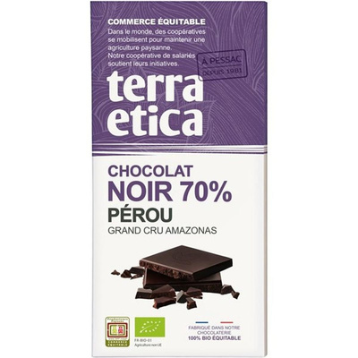 Photo de produit pour Tablette chocolat noir 70% Pérou 100g