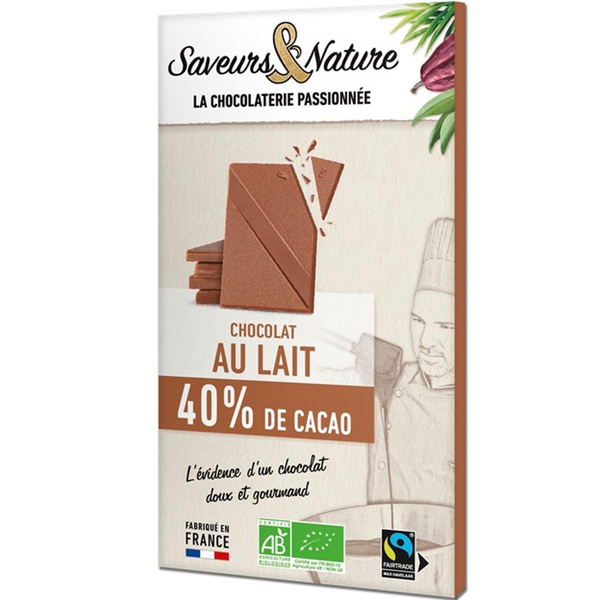 Photo de produit pour Chocolat au lait 40% 80g