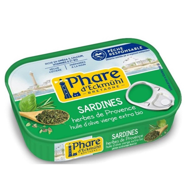 Photo de produit pour Sardine herbes de Provence huile olive 135g