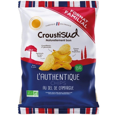 Photo de produit pour Chips de pomme de terre ondulées au sel de Camargue 200g