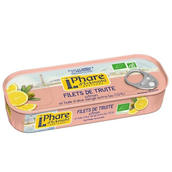 Photo de produit pour Filets de truite à l'huile d'olive vierge et au citron 130g