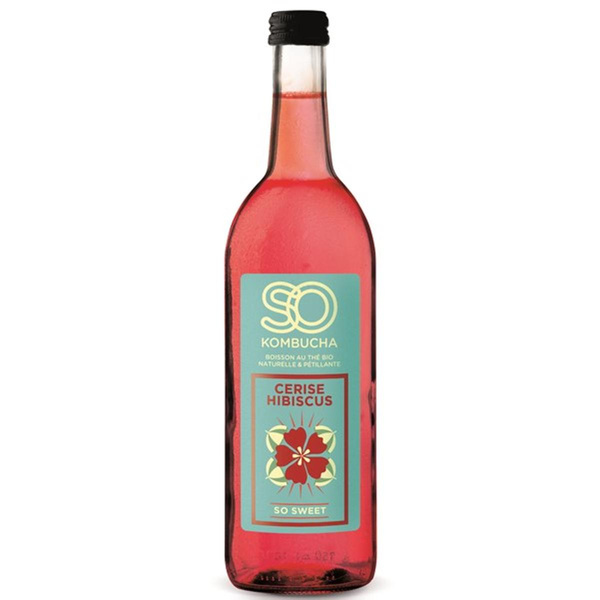 Photo de produit pour So Kombucha cerise hibiscus 750ml