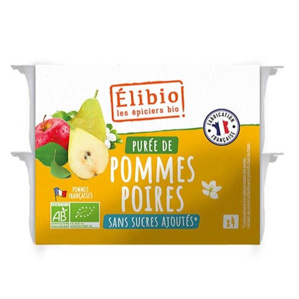 Photo de produit pour Purée de pomme poire en coupelle 4x100g