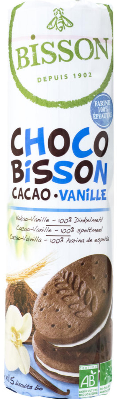 Photo de produit pour Biscuit cacao fourré à la crème vanille 300g