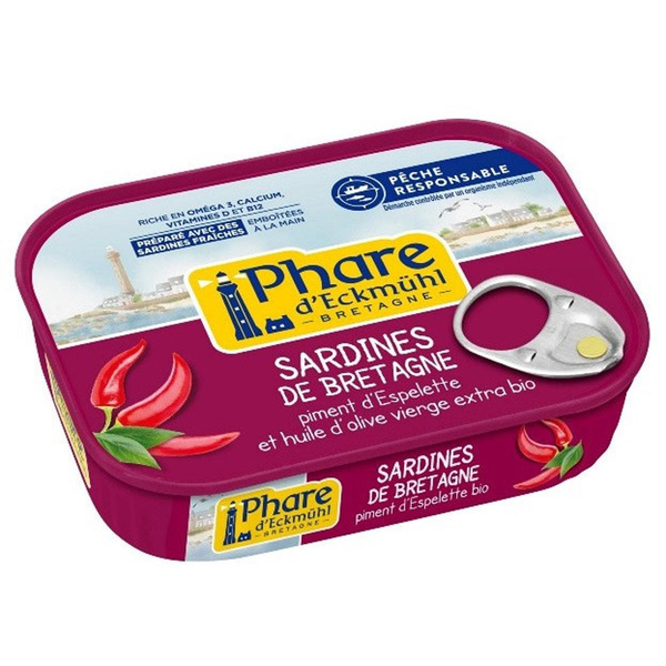 Photo de produit pour Sardine au piment d'Espelette bio 135g
