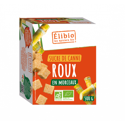 Photo de produit pour Sucre de canne roux en morceaux 500g