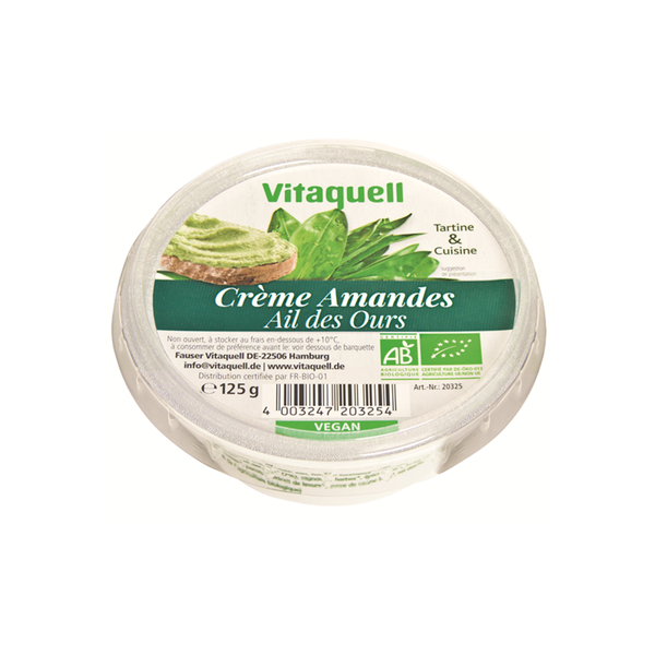 Photo de produit pour Crème à base d'amandes ail des ours 125g