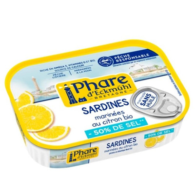 Photo de produit pour Sardine sans huile au citron -50% de sel 115g