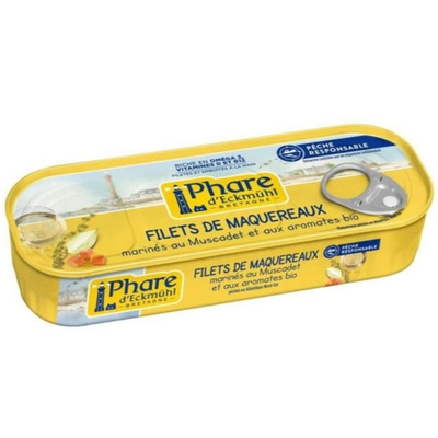 Photo de produit pour Filets de maquereaux marinés au Muscadet et aromates bio 151g