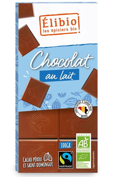 Photo de produit pour Chocolat lait 42%, commerce équitable, 100g