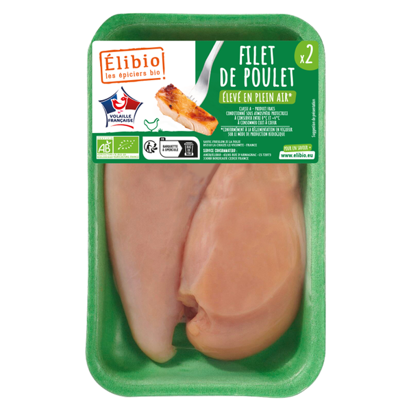 Photo de produit pour Filet de poulet jaune x 2 sous astmosphère env. 300g