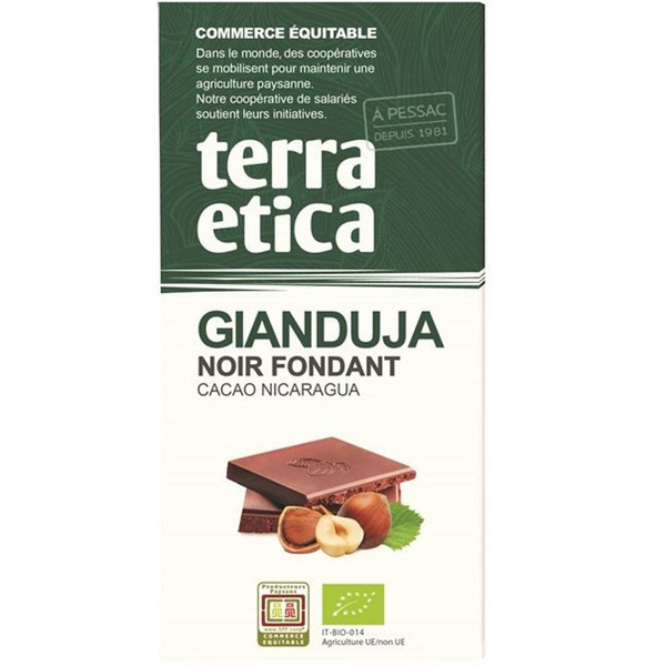 Photo de produit pour Tablette chocolat noir Gianduja 100g