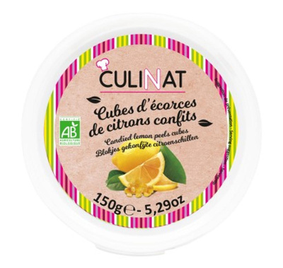 Photo de produit pour Cubes d'écorces de citrons confits 150g