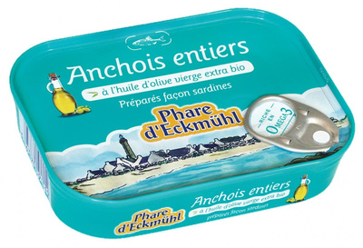 Photo de produit pour Anchois entier à l'huile d'olive vierge extra 115g