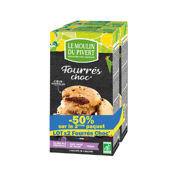 Photo de produit pour Fourrés chocolat vegan 175g X2