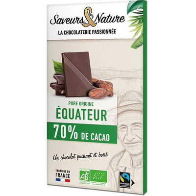 Photo de produit pour Chocolat noir 70% de cacao Equateur 80g
