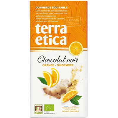 Photo de produit pour Tablette chocolat noir orange gingembre 100g