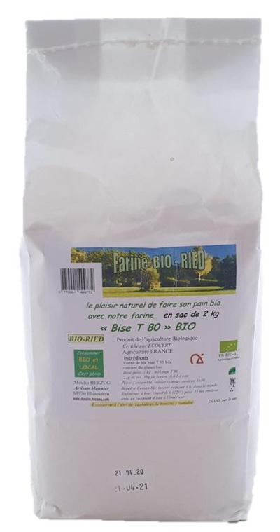 Photo de produit pour Farine de blé T80 2kg