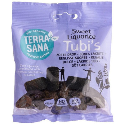 Photo de produit pour Bonbon réglisse sucré, tuby's en sachet 100g