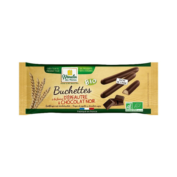 Photo de produit pour Bûchettes d'épeautre 100% au chocolat 150g